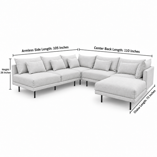 West Elm Halsey 4-Piece Sofa