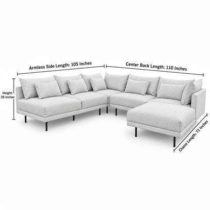 West Elm Halsey 4-Piece Sofa