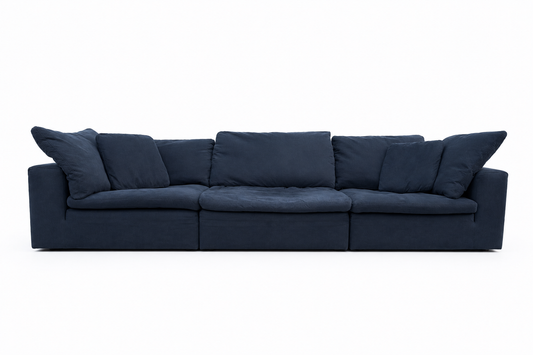 Bob’s Furniture Dream Cloud Navy Sofa Sectional