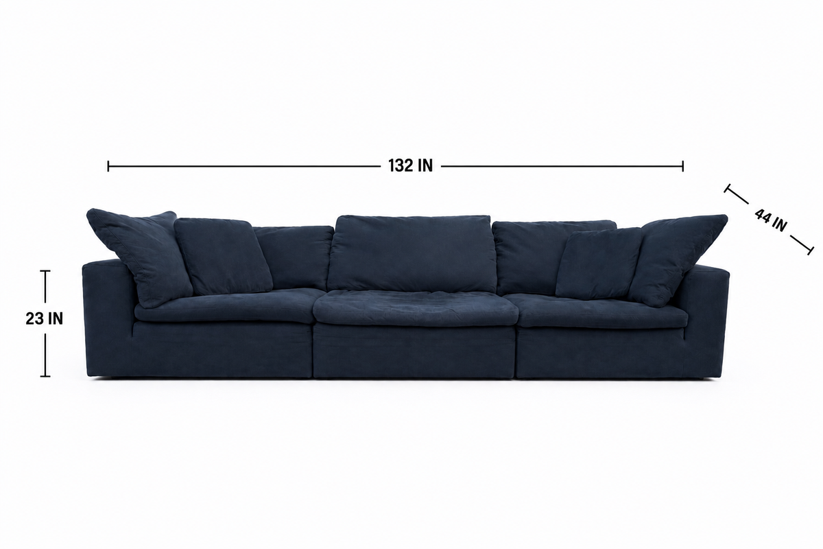 Bob’s Furniture Dream Cloud Navy Sofa Sectional