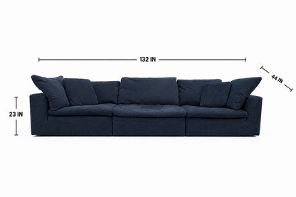 Bob’s Furniture Dream Cloud Navy Sofa Sectional