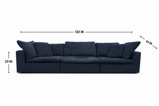 Bob’s Furniture Dream Cloud Navy Sofa Sectional